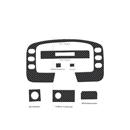 Meriç® Ford Transit Ön Torpido Kaplama 7 Parça 1995-1997