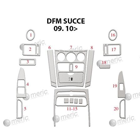 Meriç® Dfm Succe Ön Torpido Kaplama 20 Parça 2010-›