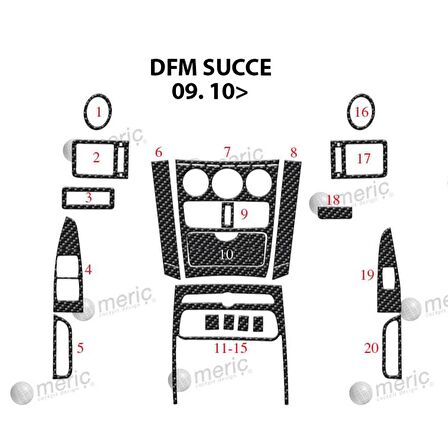 Meriç® Dfm Succe Ön Torpido Kaplama 20 Parça 2010-›