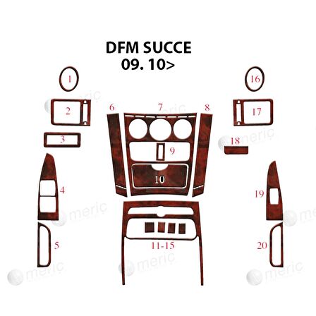 Meriç® Dfm Succe Ön Torpido Kaplama 20 Parça 2010-›