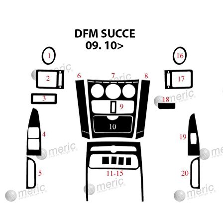 Meriç® Dfm Succe Ön Torpido Kaplama 20 Parça 2010-›