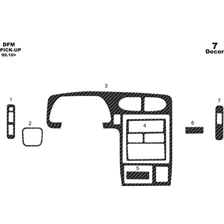 Meriç® Dfm Minibüs Ön Torpido Kaplama 7 Parça 2010-›