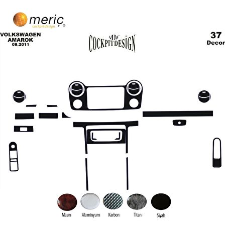 Meriç® Volkswagen Amarok Ön Torpido Kaplama 37 Parça 2011-›