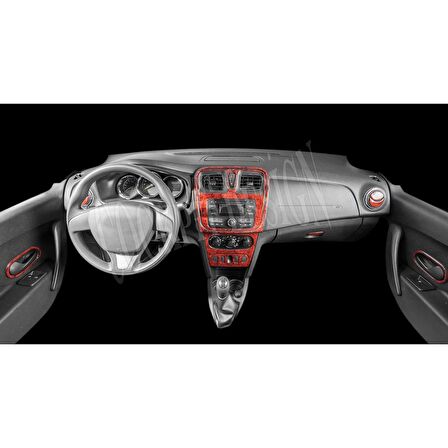 Meriç® Renault Clio Symbol Ön Torpido Kaplama 21 Parça 2012-2019