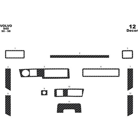 Meriç® Volvo 940 Ön Torpido Kaplama 12 Parça 1990-1998