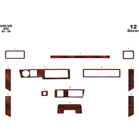 Meriç® Volvo 940 Ön Torpido Kaplama 12 Parça 1990-1998