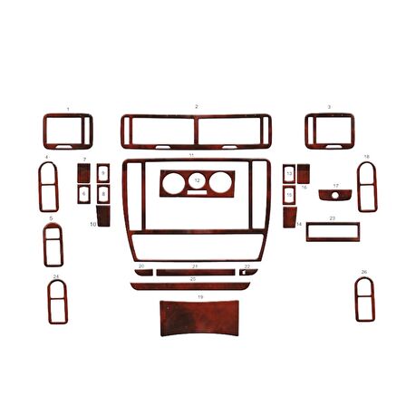 Meriç® Volkswagen Passat Ön Torpido Kaplama 26 Parça 1996-2004
