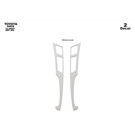 Meriç® Toyota Yaris Ön Torpido Kaplama 2 Parça 2005-2009