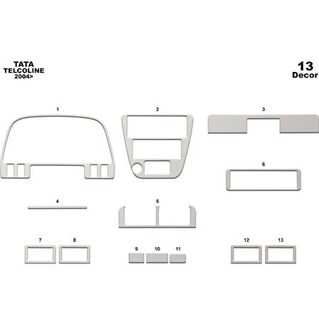Meriç® Tata Telcoline 4x4 Ön Torpido Kaplama 13 Parça 2004-2009