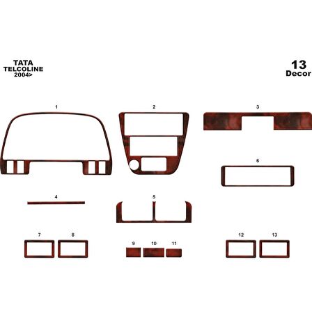 Meriç® Tata Telcoline 4x4 Ön Torpido Kaplama 13 Parça 2004-2009
