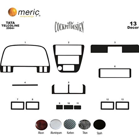 Meriç® Tata Telcoline 4x4 Ön Torpido Kaplama 13 Parça 2004-2009