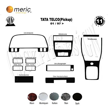 Meriç® Tata Telco Ön Torpido Kaplama 11 Parça 1997-2006