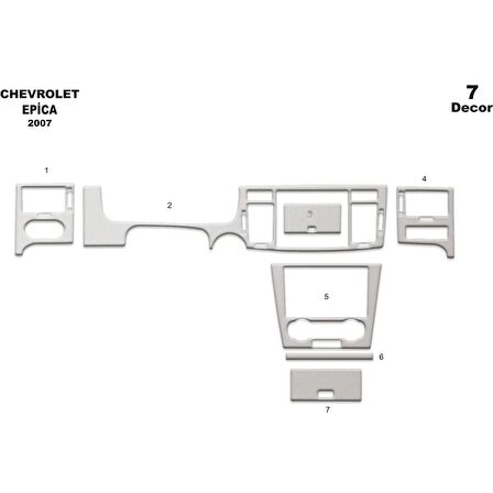 Meriç® Chevrolet Espero Ön Torpido Kaplama 11 Parça 1995-1998