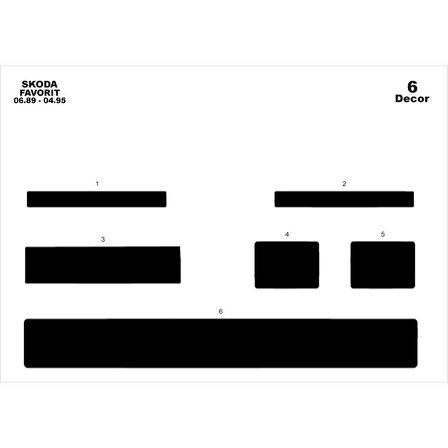 Meriç® Skoda Favorit Ön Torpido Kaplama 6 Parça 1989-1995