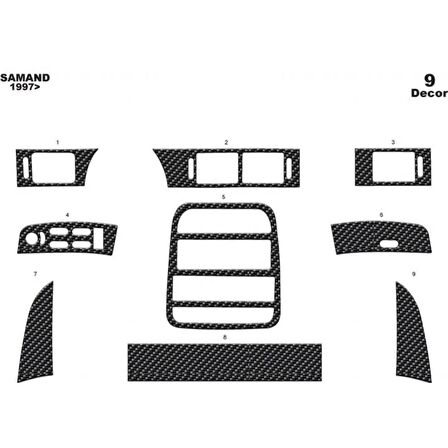 Meriç® Samand Ön Torpido Kaplama 9 Parça 1997-2000