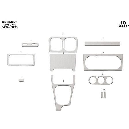 Meriç® Renault Laguna Ön Torpido Kaplama 10 Parça 1994-1998