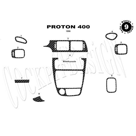 Meriç® Proton 300 400 Ön Torpido Kaplama 9 Parça 1997-›
