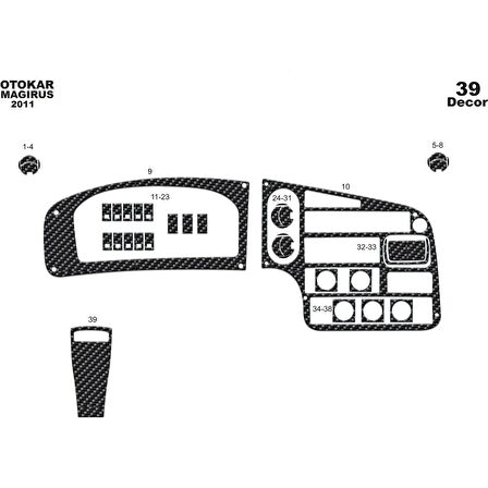 Meriç® Otokar Magirus Ön Torpido Kaplama 11 Parça 2002-2009