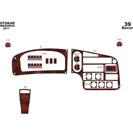 Meriç® Otokar Magirus Ön Torpido Kaplama 11 Parça 2002-2009