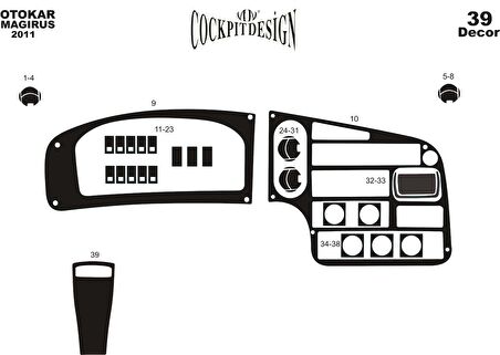 Meriç® Otokar Magirus Ön Torpido Kaplama 11 Parça 2002-2009