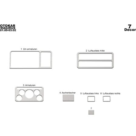 Meriç® Otokar Magirus Ön Torpido Kaplama 7 Parça 2000-2002