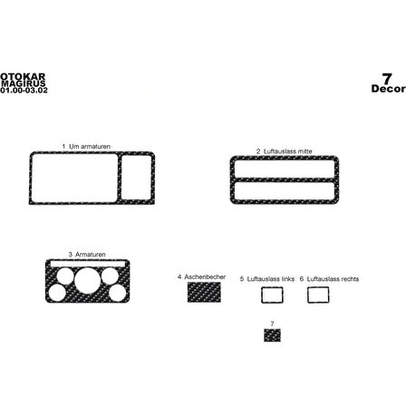 Meriç® Otokar Magirus Ön Torpido Kaplama 7 Parça 2000-2002