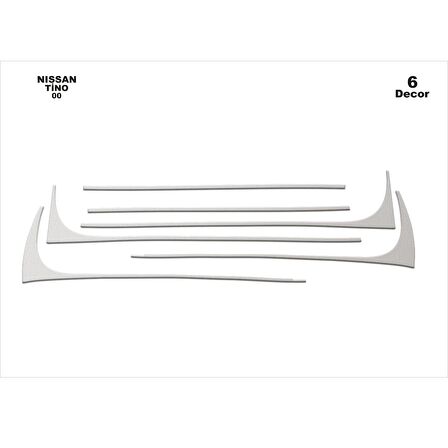 Meriç® Nissan Tino Ön Torpido Kaplama 6 Parça 2000-2008