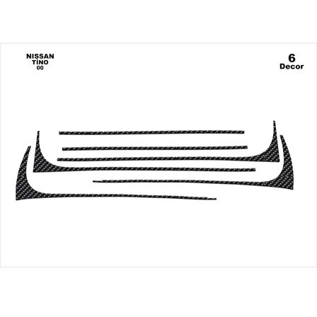 Meriç® Nissan Tino Ön Torpido Kaplama 6 Parça 2000-2008