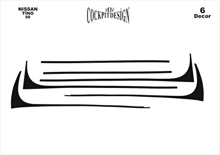 Meriç® Nissan Tino Ön Torpido Kaplama 6 Parça 2000-2008