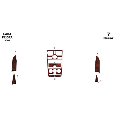 Meriç® Lada Priora Ön Torpido Kaplama 7 Parça 2007-›