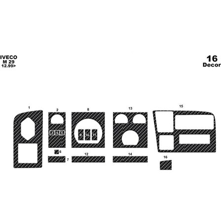 Meriç® Iveco M29 120 Turbo Ön Torpido Kaplama 16 Parça 1999-2002