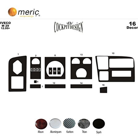Meriç® Iveco M29 120 Turbo Ön Torpido Kaplama 16 Parça 1999-2002