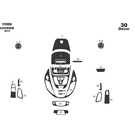 Meriç® Ford Courier Ön Torpido Kaplama 30 Parça 2014-2019