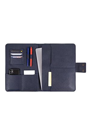 Macbook Air Pro 13-14 Inç Organizer Evrak & Laptop & Tablet Çantası Lacivert