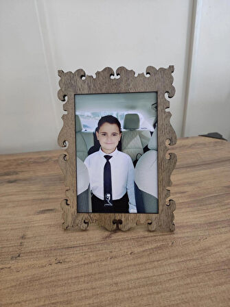 Ahşap Fotoğraf Çerçevesi 10x15 cm Dekoratif, Masa Üstü Çerçeve
