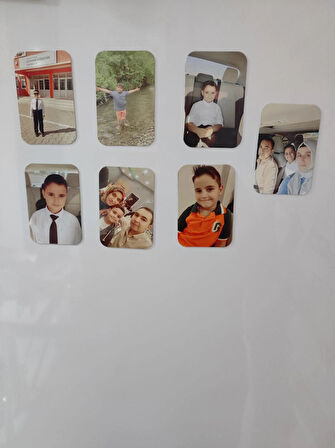 12 Adet 6x9 cm Kişiye Özel Resimli Buzdolabı Magneti