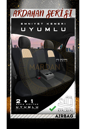 HYUNDAI ACCENT ERA SEDAN 2006-2011 sırt 2+1 oturak BÜTÜN  uyumlu ARDAHAN serisi oto koltuk kılıfı