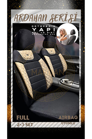 TOYOTA YARİS HATCHBACK 2012 sırt 2+1 oturak BÜTÜN uyumlu ARDAHAN serisi oto koltuk kılıfı