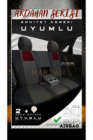 CITROEN C-ELYSÉE ALURE -ACTIVEsırt 2+1 oturak BÜTÜN uyumlu ARDAHAN serisi oto koltuk kılıfı