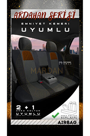 RENAULT MEGANE - 1 CABRIO 1998-2003 sırt BÜTÜN oturak BÜTÜN uyumlu ARDAHAN serisi oto koltuk kılıfı