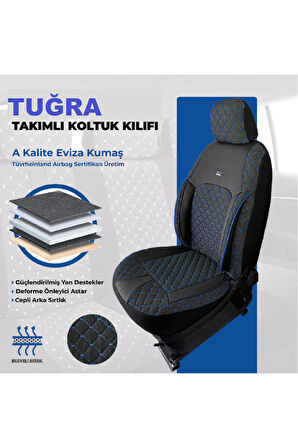 Citroen Berlingo   2004-2007arka sırt 2+1 arka oturak 2+1 Tuğra serisi oto koltuk kılıfı