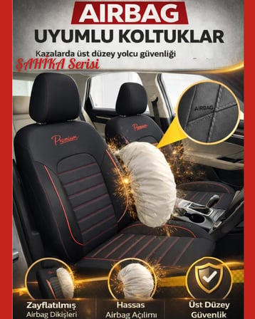 Galaxy AUDI A-4 SEDAN  2001-2004 Uyumlu Şahika Serisi Oto Koltuk Kılıfı Fermuarlı