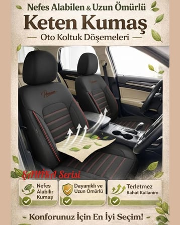 Galaxy AUDI A-4 SEDAN  2001-2004 Uyumlu Şahika Serisi Oto Koltuk Kılıfı Fermuarlı