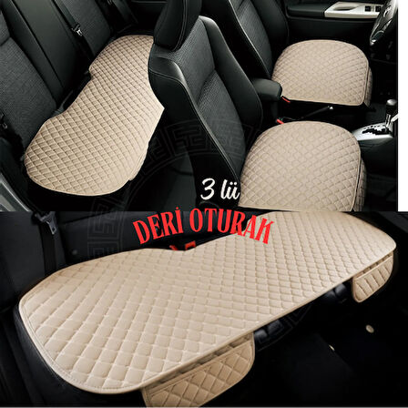FIAT 500L Uyumlu Şark Serisi 3 Parça Deri Cepli Oto Minder Seti