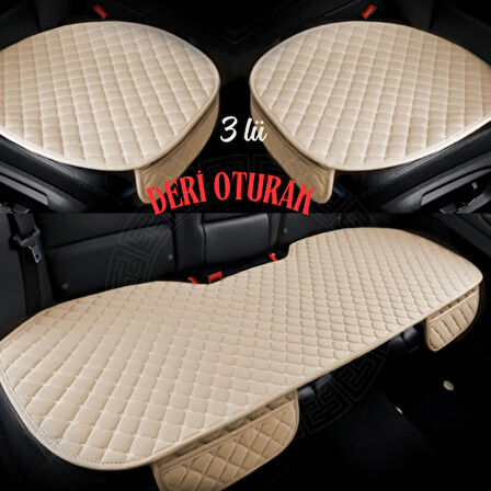 FIAT 500L Uyumlu Şark Serisi 3 Parça Deri Cepli Oto Minder Seti