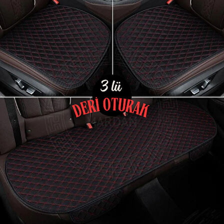 WOLKSWAGEN GOLF6  Uyumlu Şark Serisi 3 Parça Deri Cepli Oto Minder seti