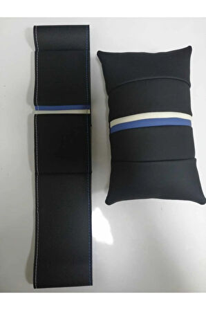 Deri Direksiyon Kılıfı Ve Oto Seyahat Araç Araba Boyun Yastığı Seti Nubuk-noktalı