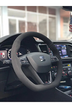 Seat Toledo Alcantara Dikmeli Oto Direksiyon Kılıfı