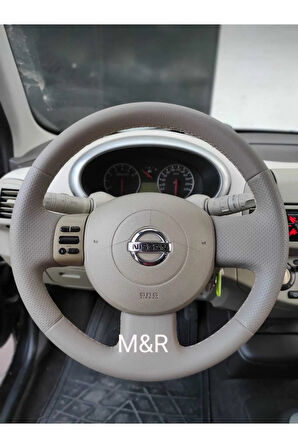 NİSSAN MİCRA SOL KOL TUŞLU KAPLAMA DERİ DİREKSİYON KILIFI