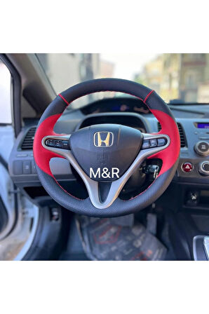 HONDA FD 6  ÖZEL KAPLAMA DERİ DİREKSİYON KILIFI